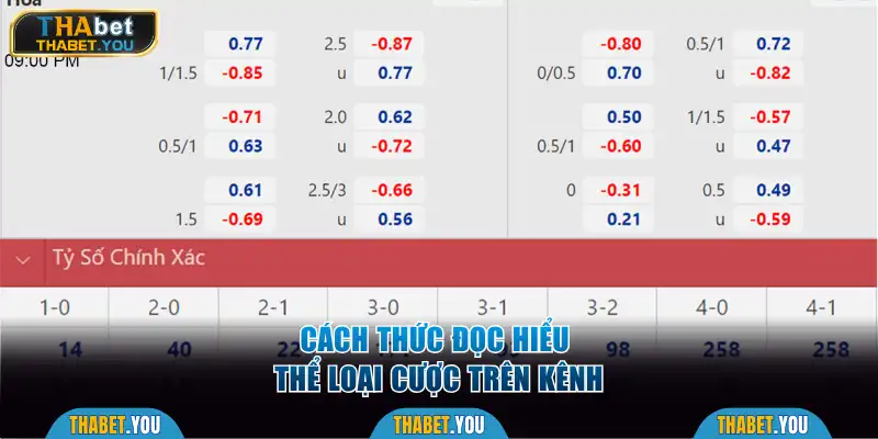 Cách thức đọc hiểu thể loại cược trên kênh